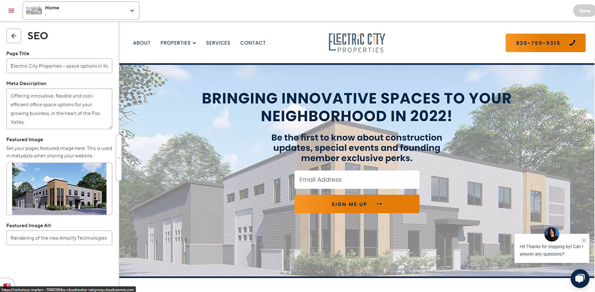 Electric City Properties SEO Preview Screenshot