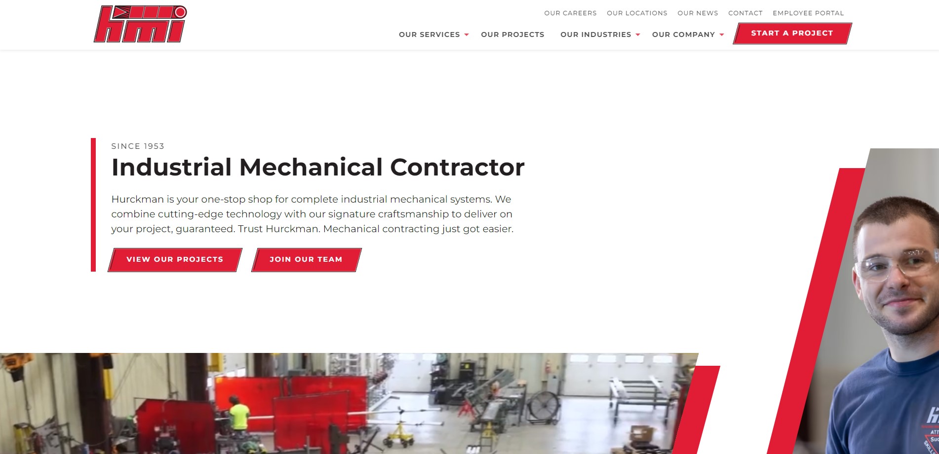 Hurckman Mechanical Website Screenshot