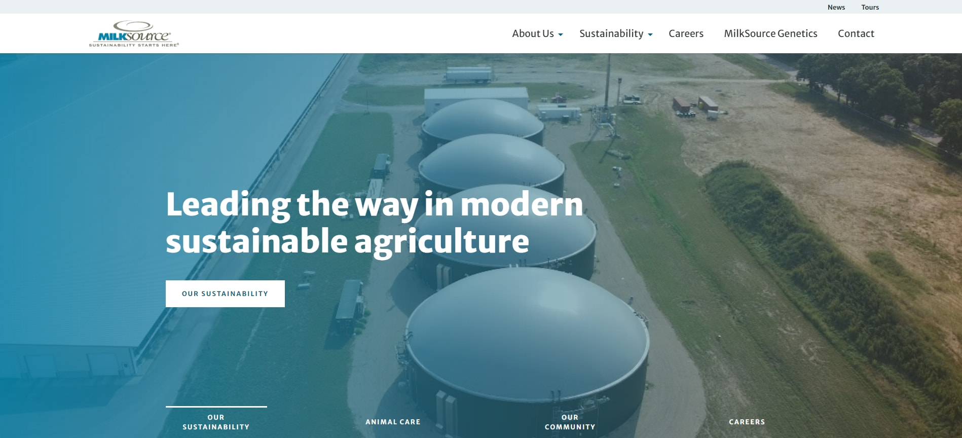 Milk Source Website Screenshot