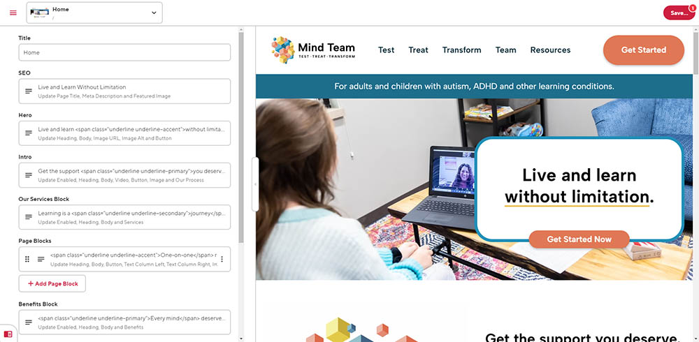 Mind Team bulk save Preview Screenshot