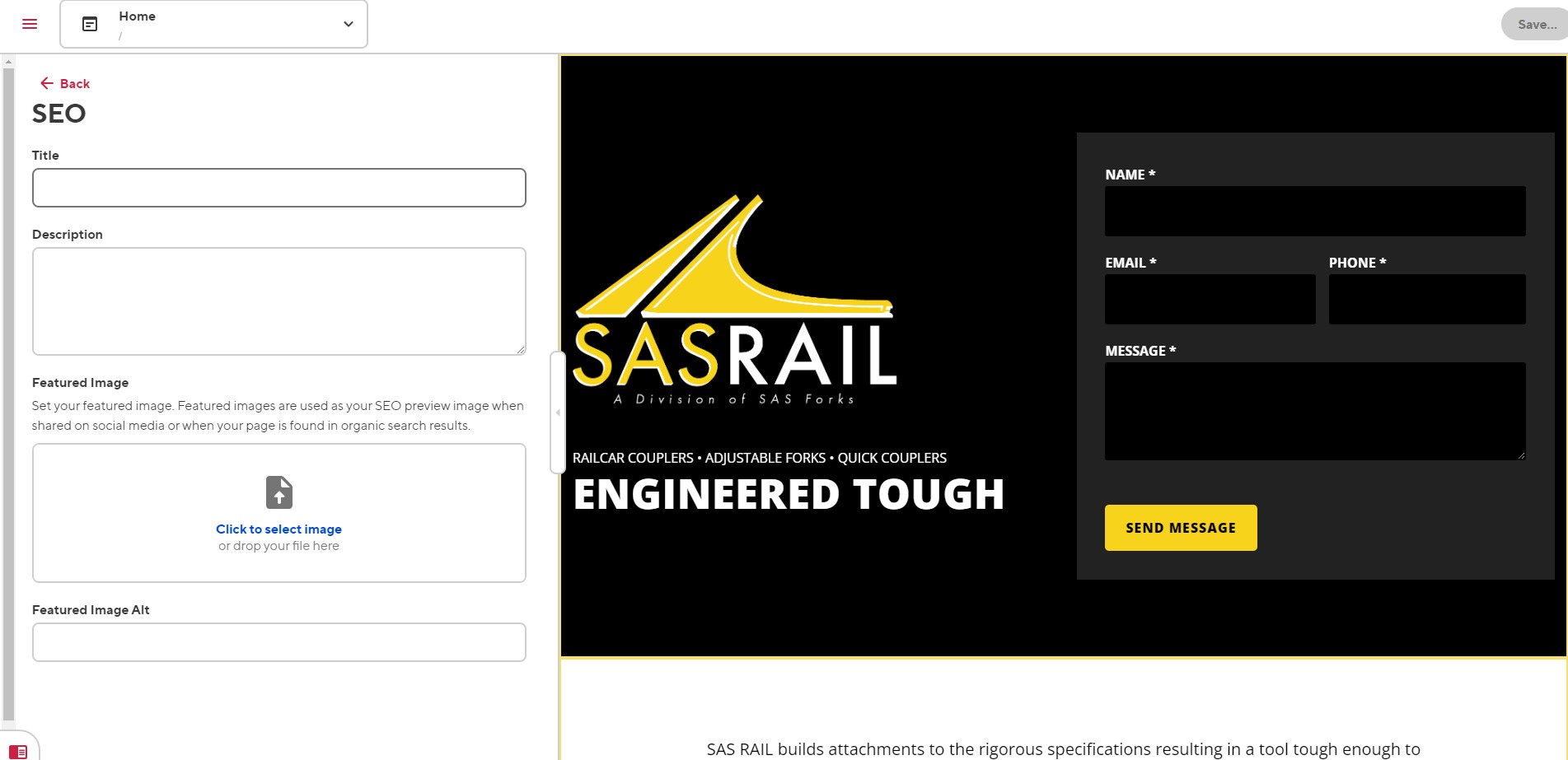 SAS Rail SEO Preview Screenshot