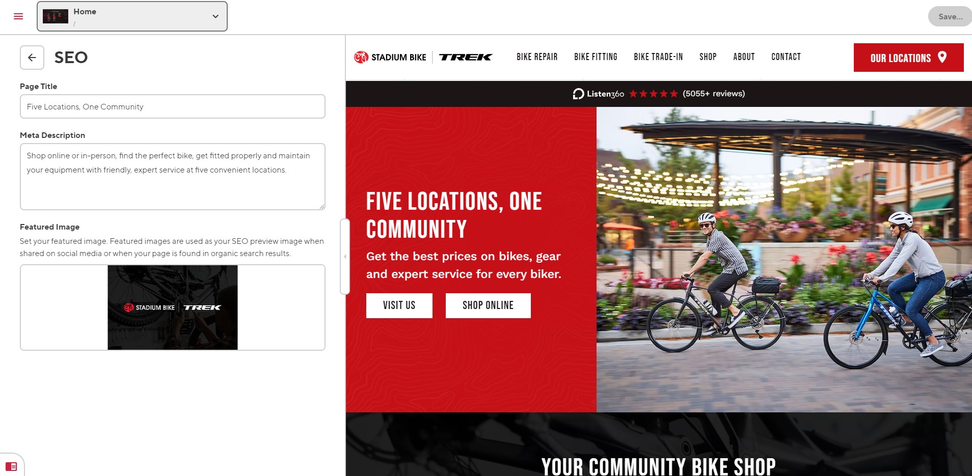 Stadium Bike SEO Preview Screenshot