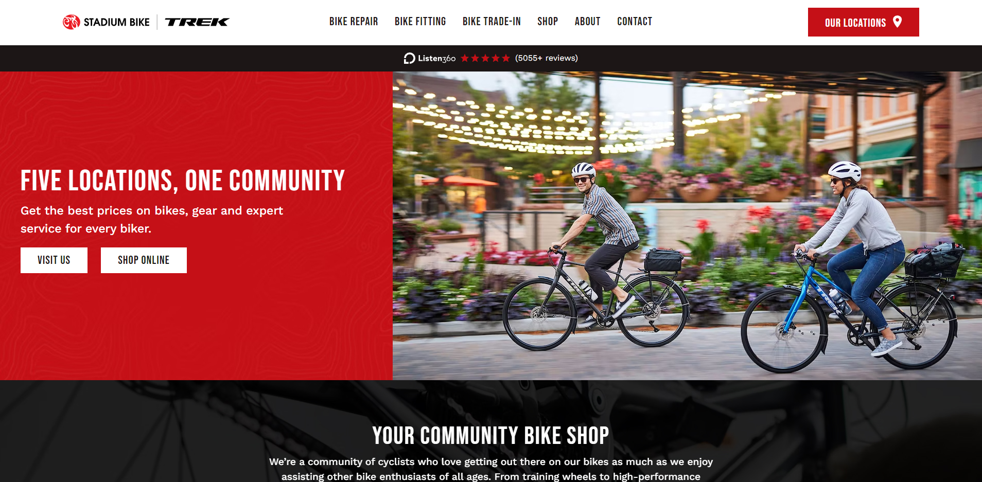 Stadium Bike Website Screenshot